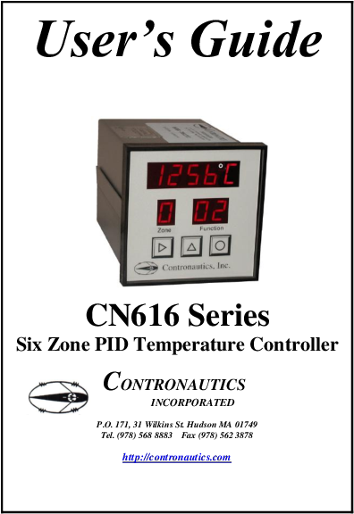 CN616 Manual, Temperature Scanner, Thermocouple & RTD